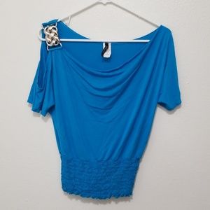 Brenda's peek-a-boo shoulder top